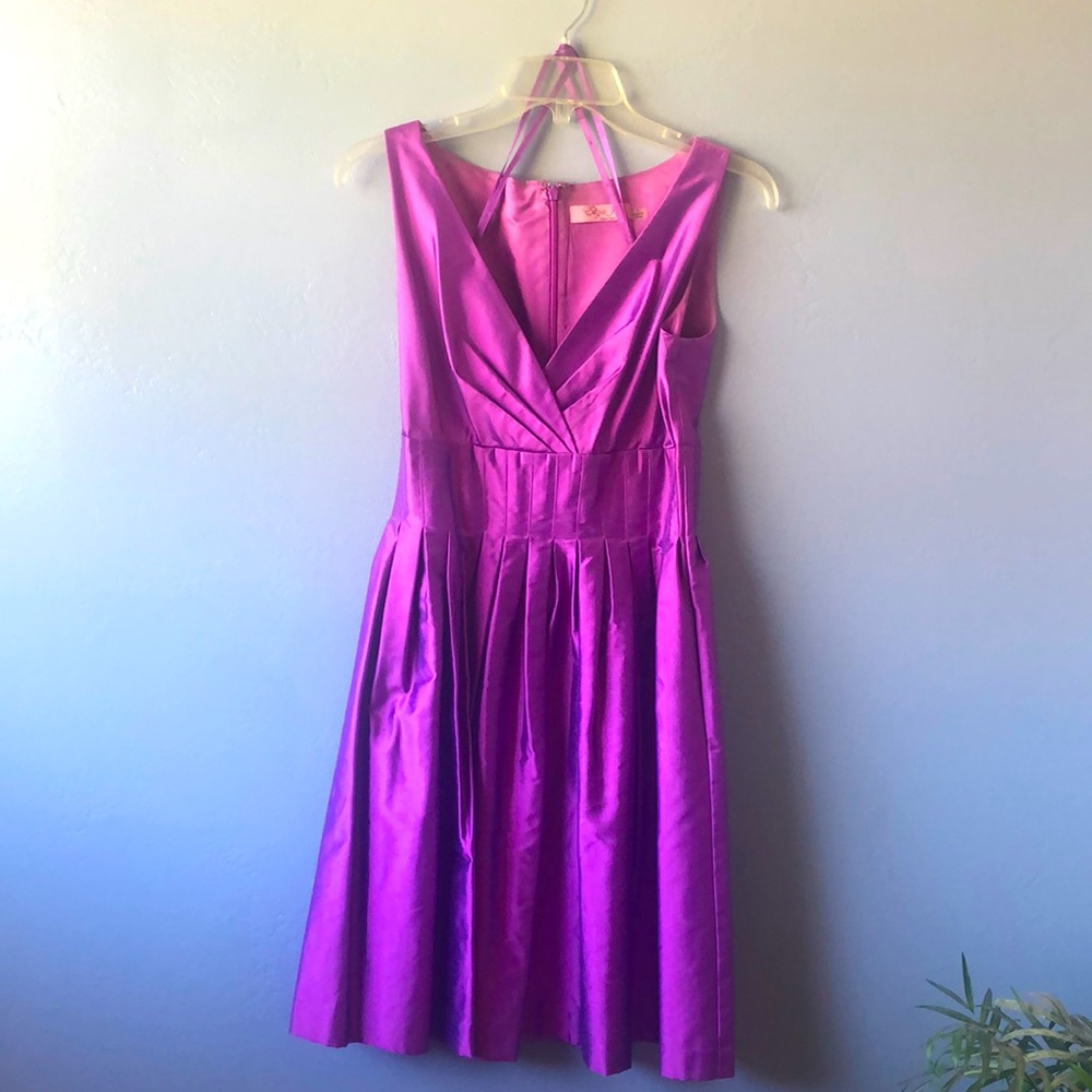 Eliza J Violet/purple fit and flare dress